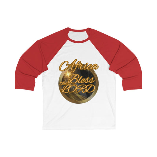 Unisex 3\4 Sleeve Baseball Tee (Africa-Blessed)