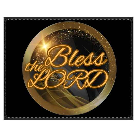 PU Leather Mouse Mat - Blessed - Black