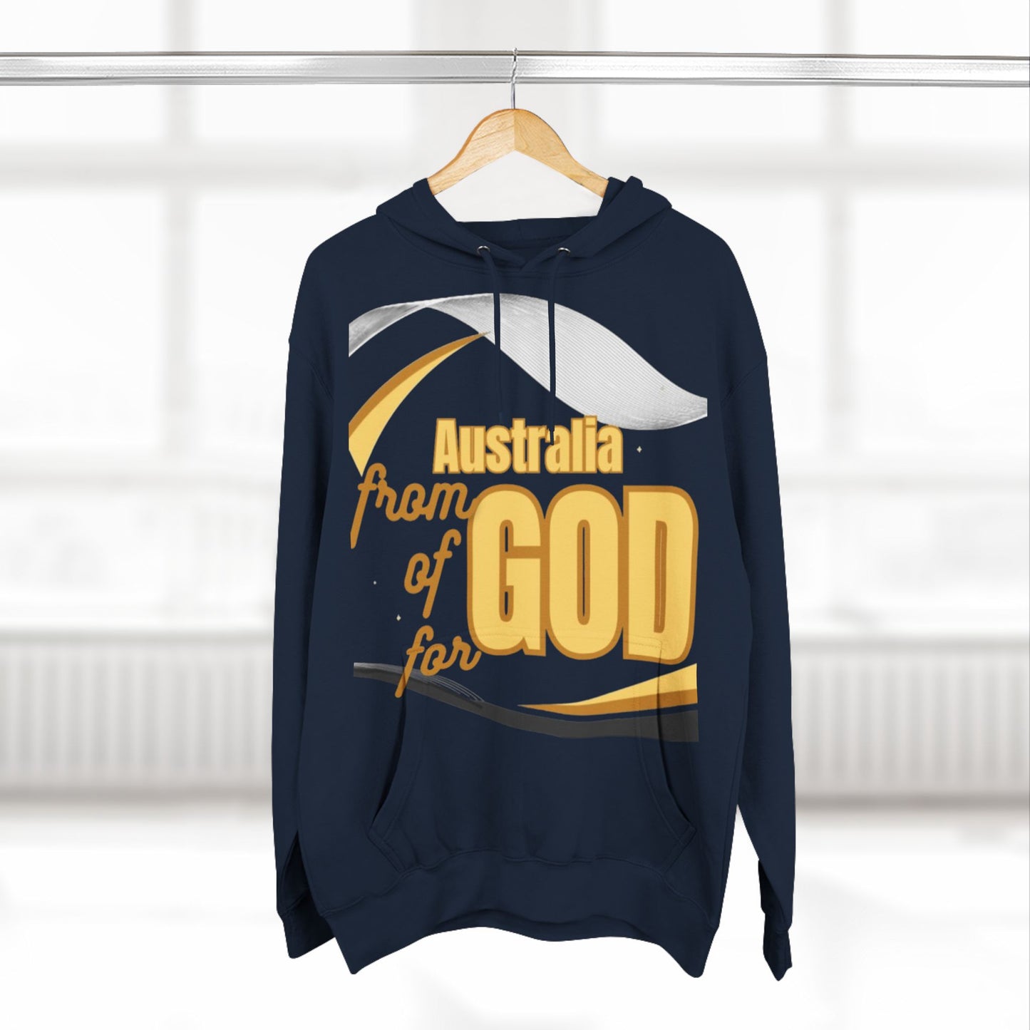 Three-Panel Fleece Hoodie (Australia-forGod)