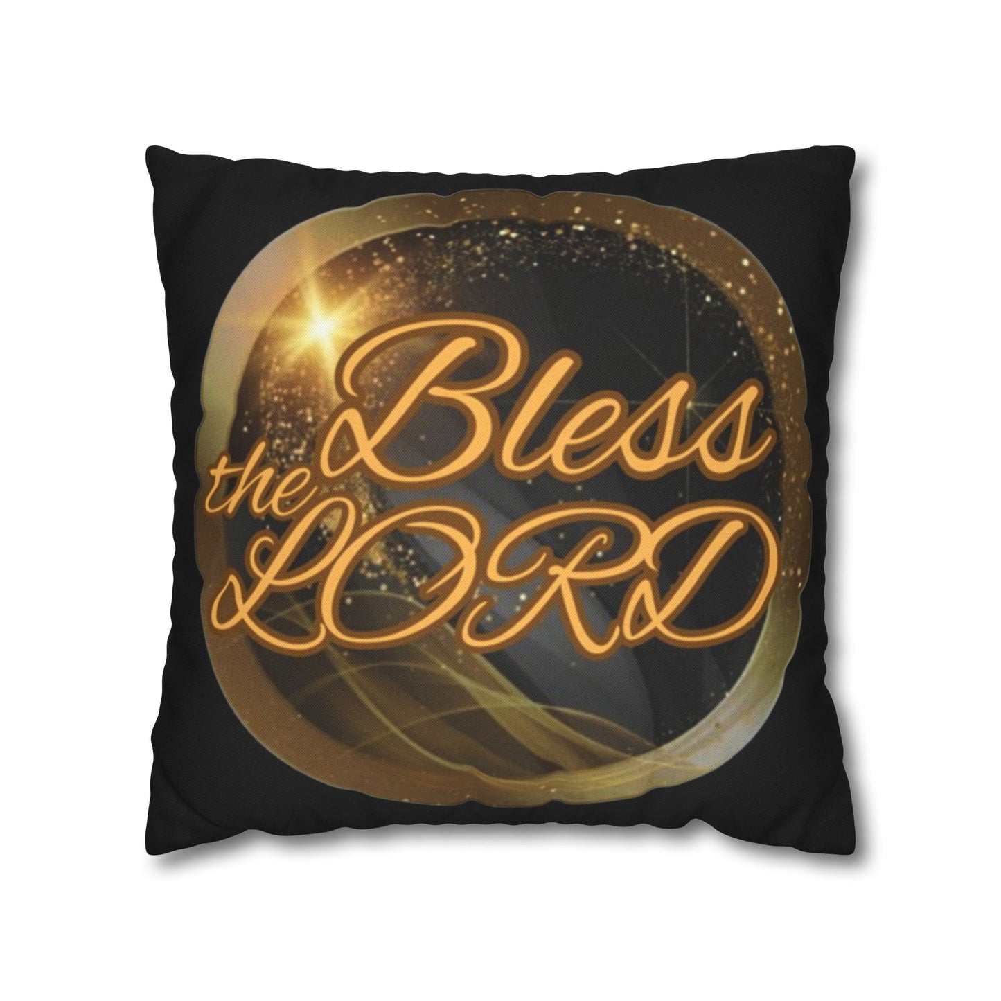 Spun Polyester Square Pillowcase - Blessed