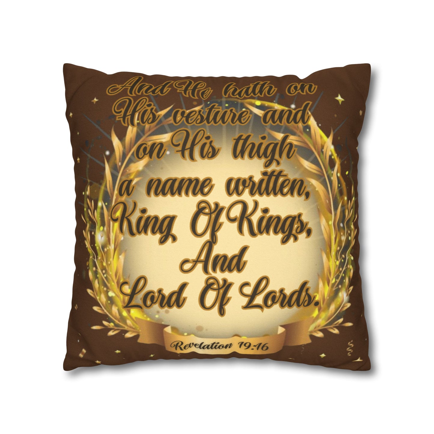 Spun Polyester Square Pillowcase - (King Of Kings)