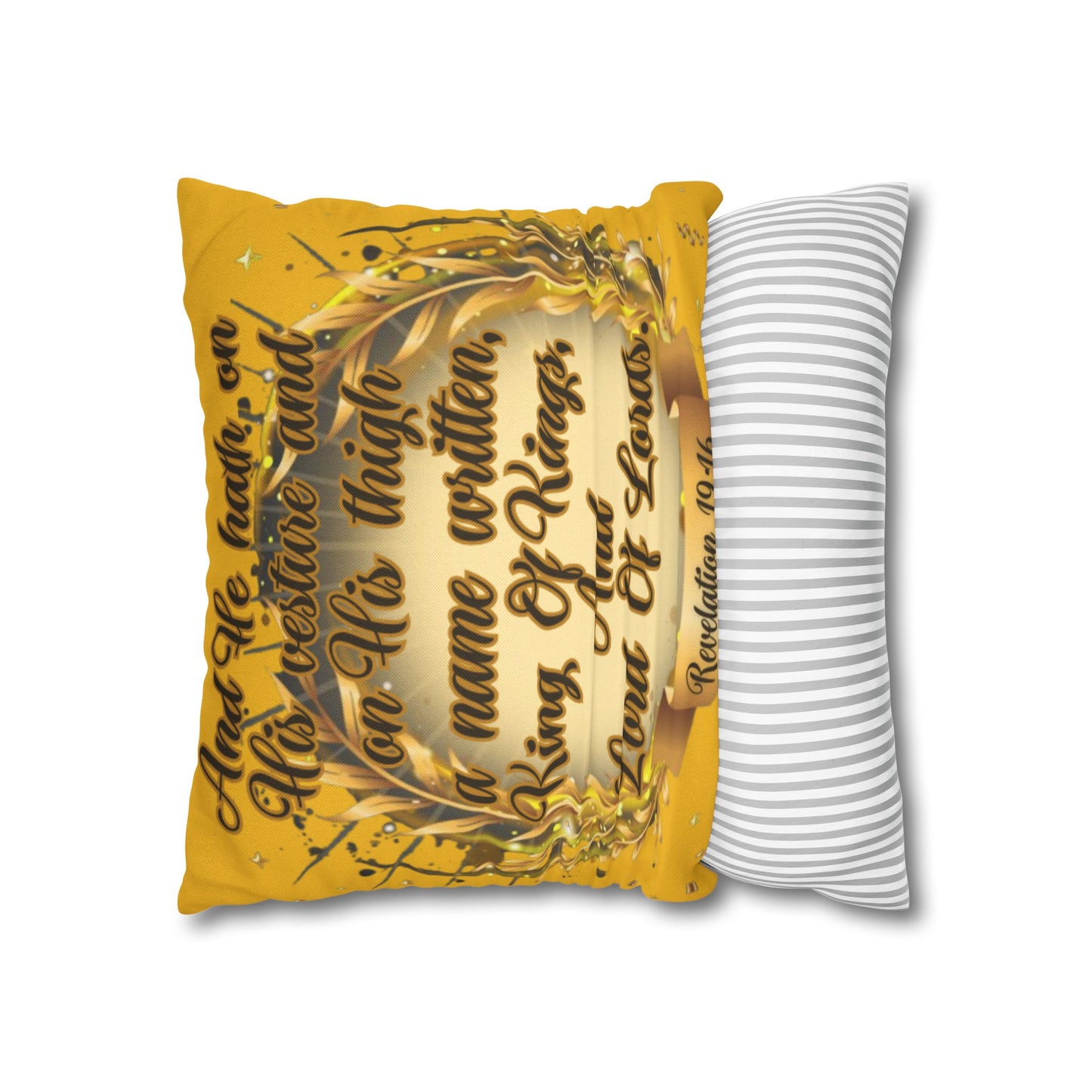 Spun Polyester Square Pillowcase - (King Of Kings)