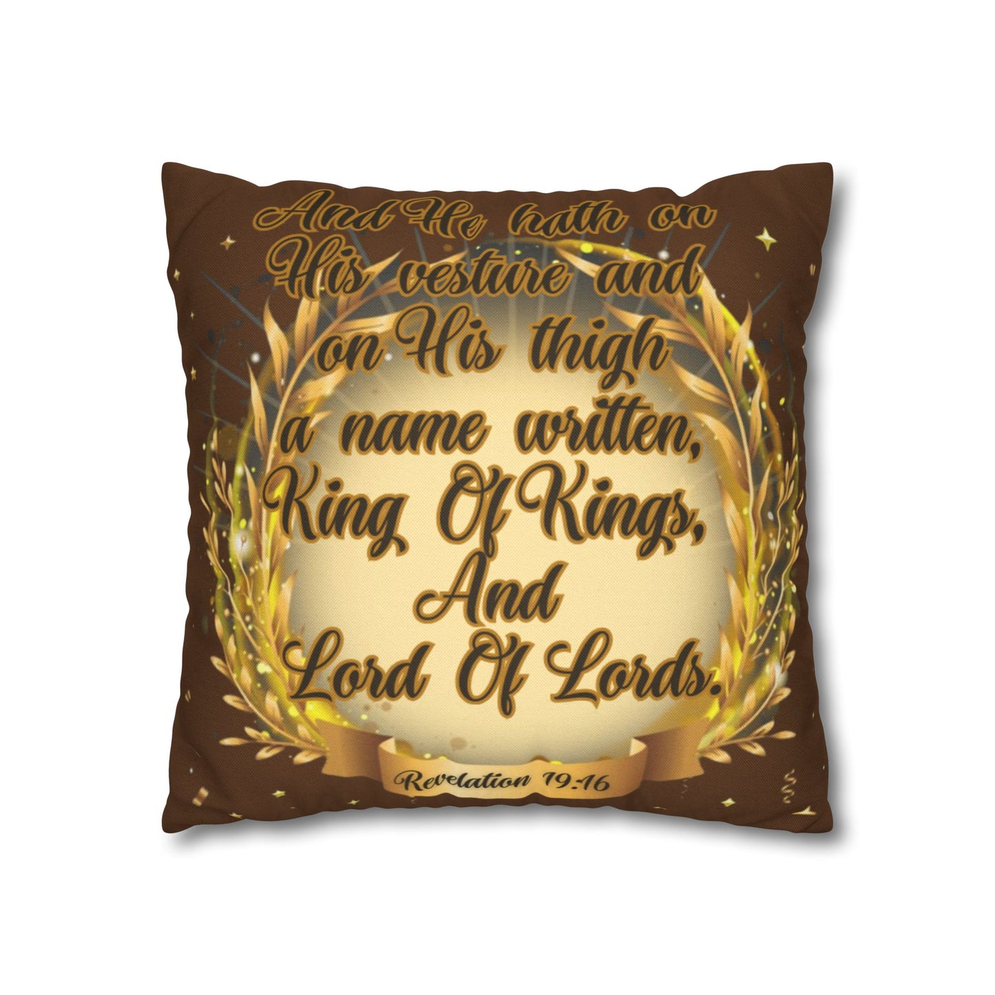 Spun Polyester Square Pillowcase - (King Of Kings)