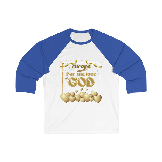 Unisex 3\4 Sleeve Baseball Tee (Europe-ForLove)