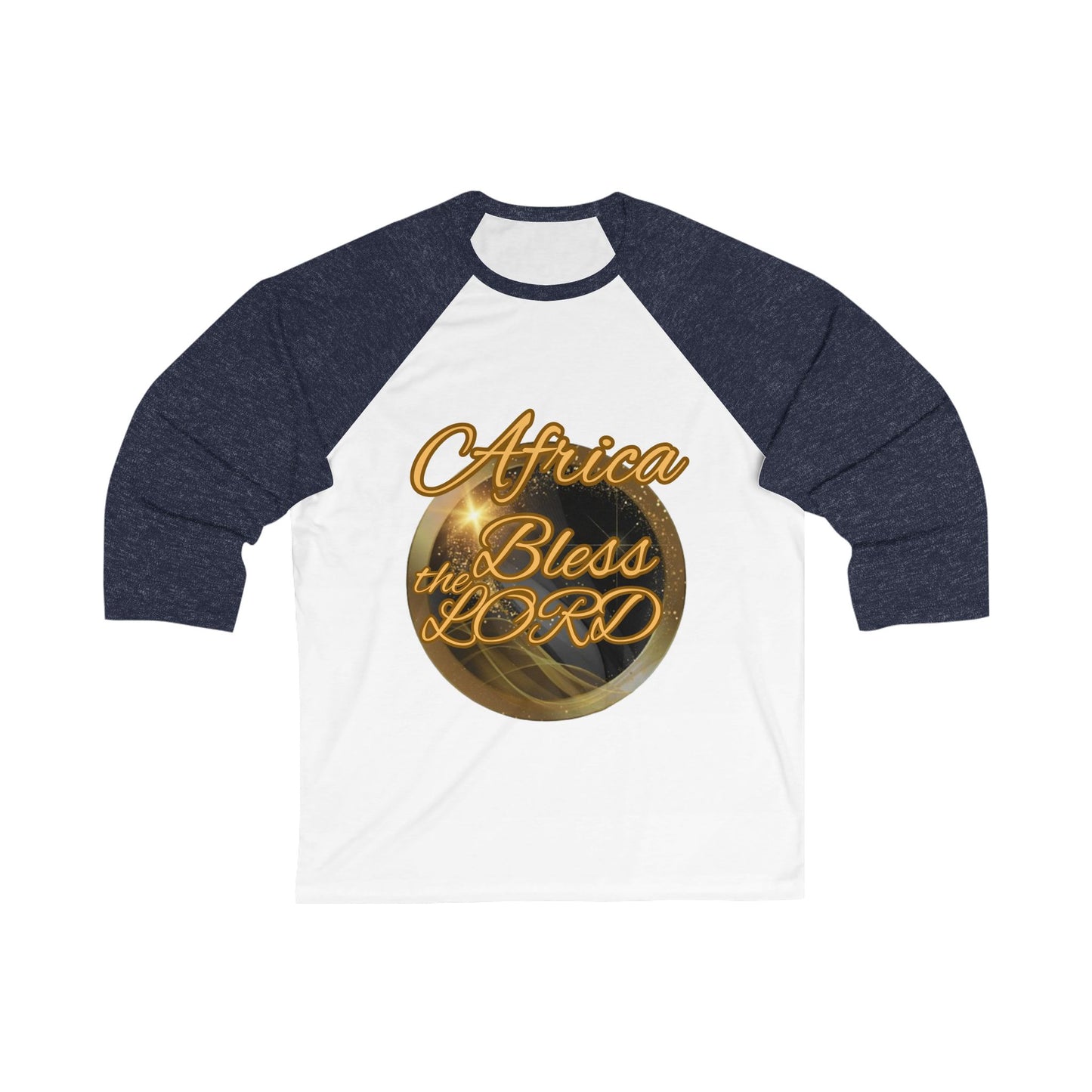 Unisex 3\4 Sleeve Baseball Tee (Africa-Blessed)