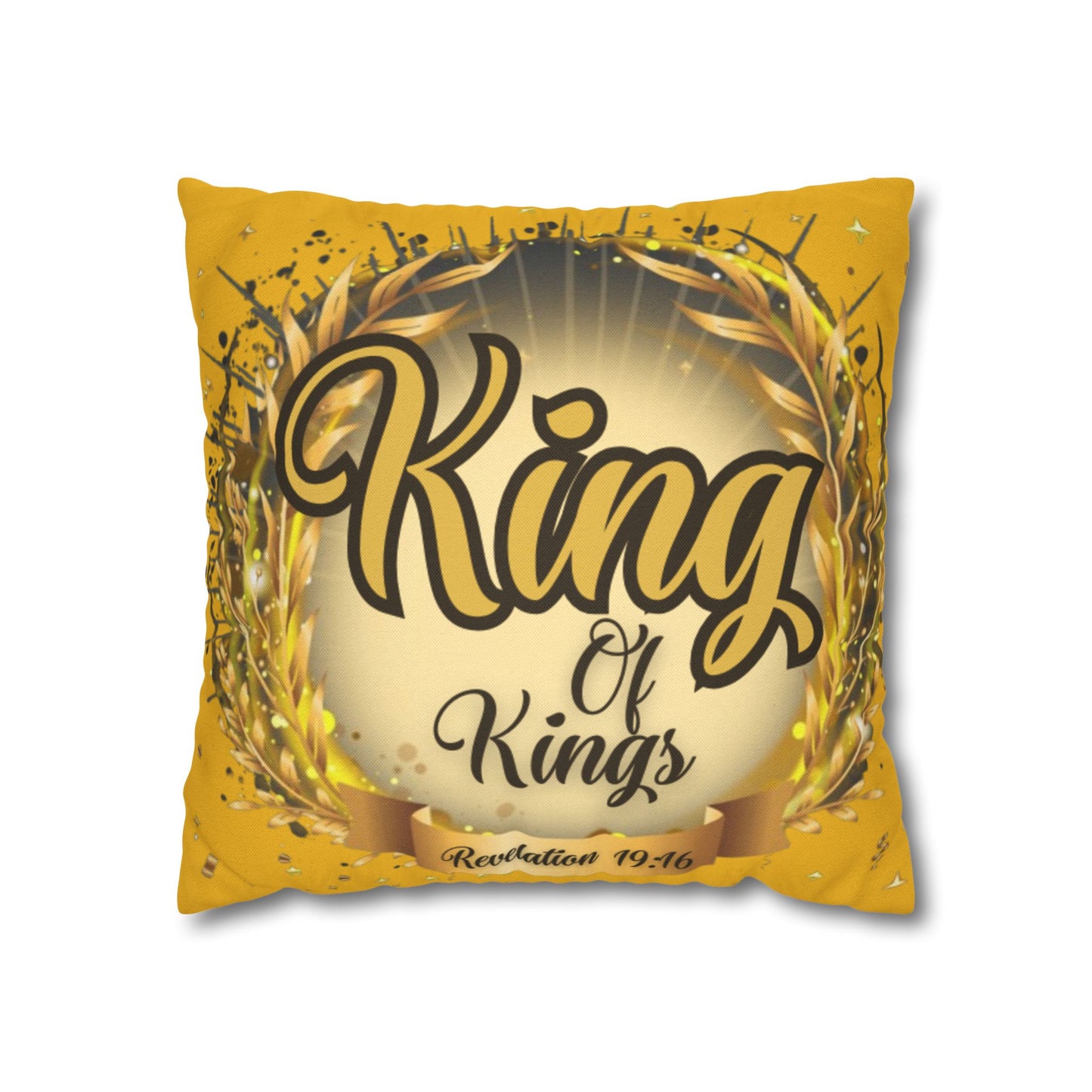 Spun Polyester Square Pillowcase - (King Of Kings)