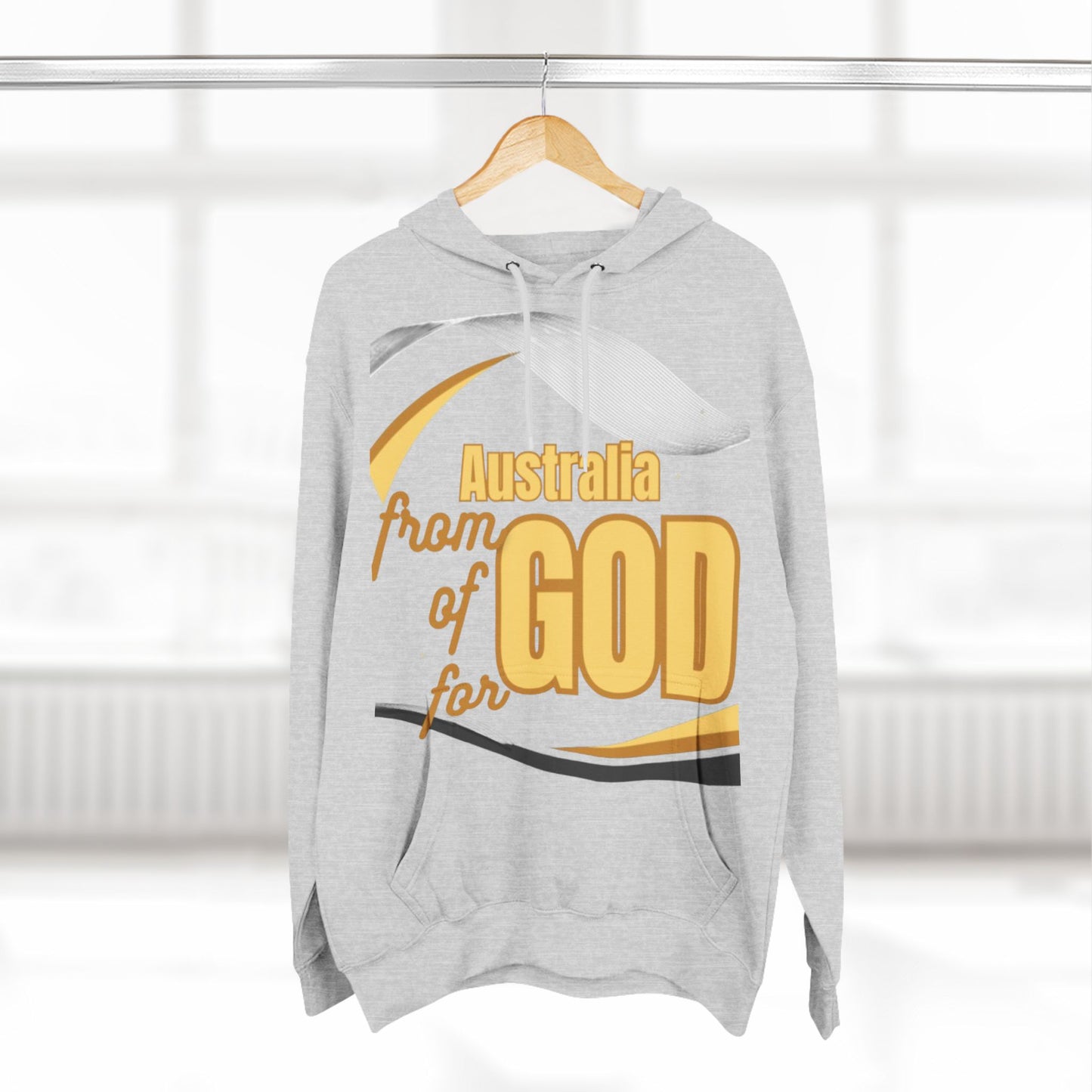 Three-Panel Fleece Hoodie (Australia-forGod)