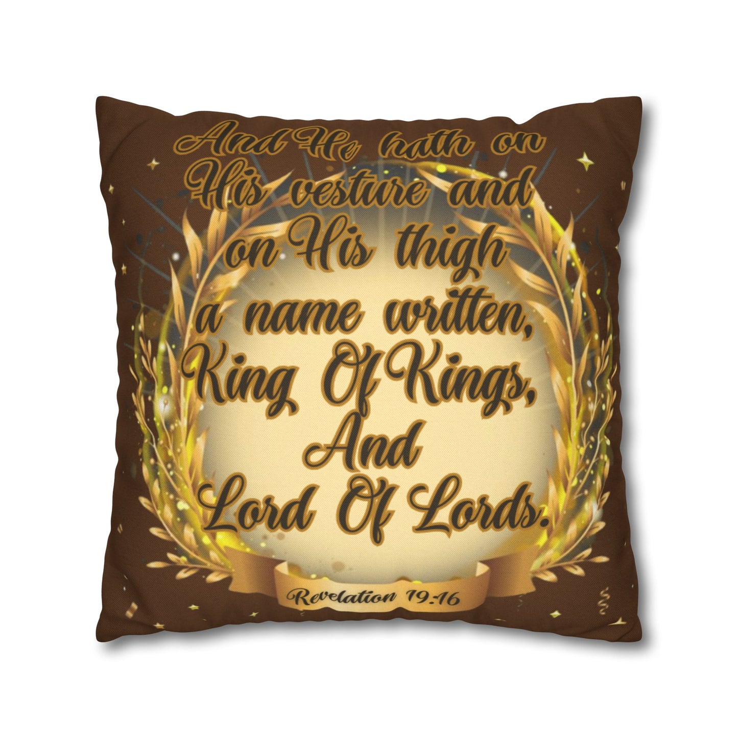 Spun Polyester Square Pillowcase - (King Of Kings)