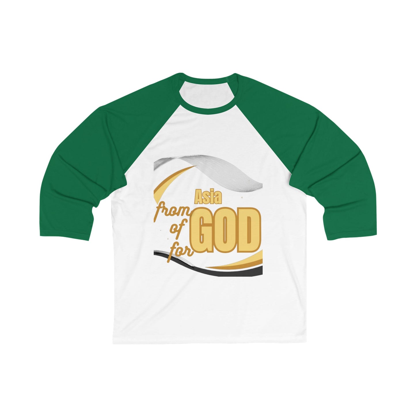 Unisex 3\4 Sleeve Baseball Tee (Asia -ForGod)