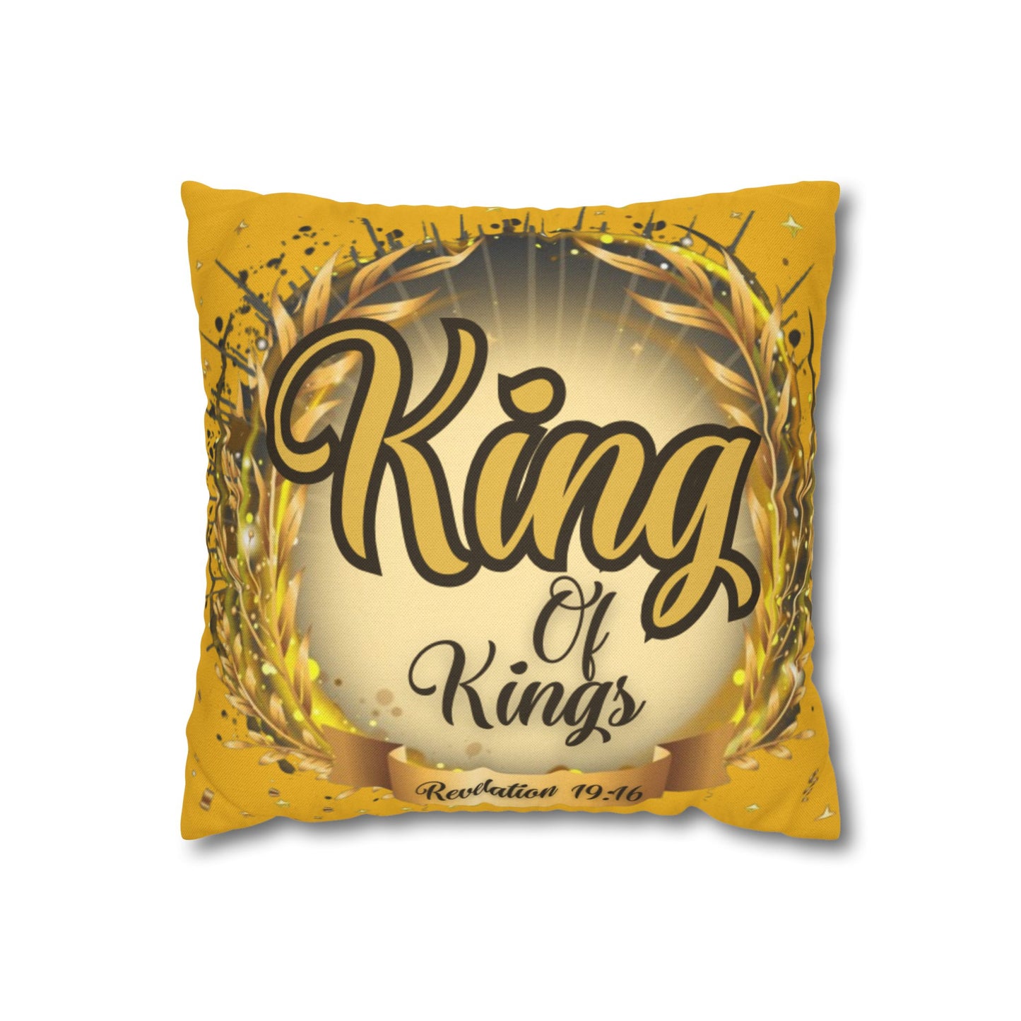 Spun Polyester Square Pillowcase - (King Of Kings)