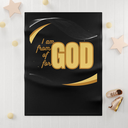 Soft Fleece Baby Blanket - Black (From God)