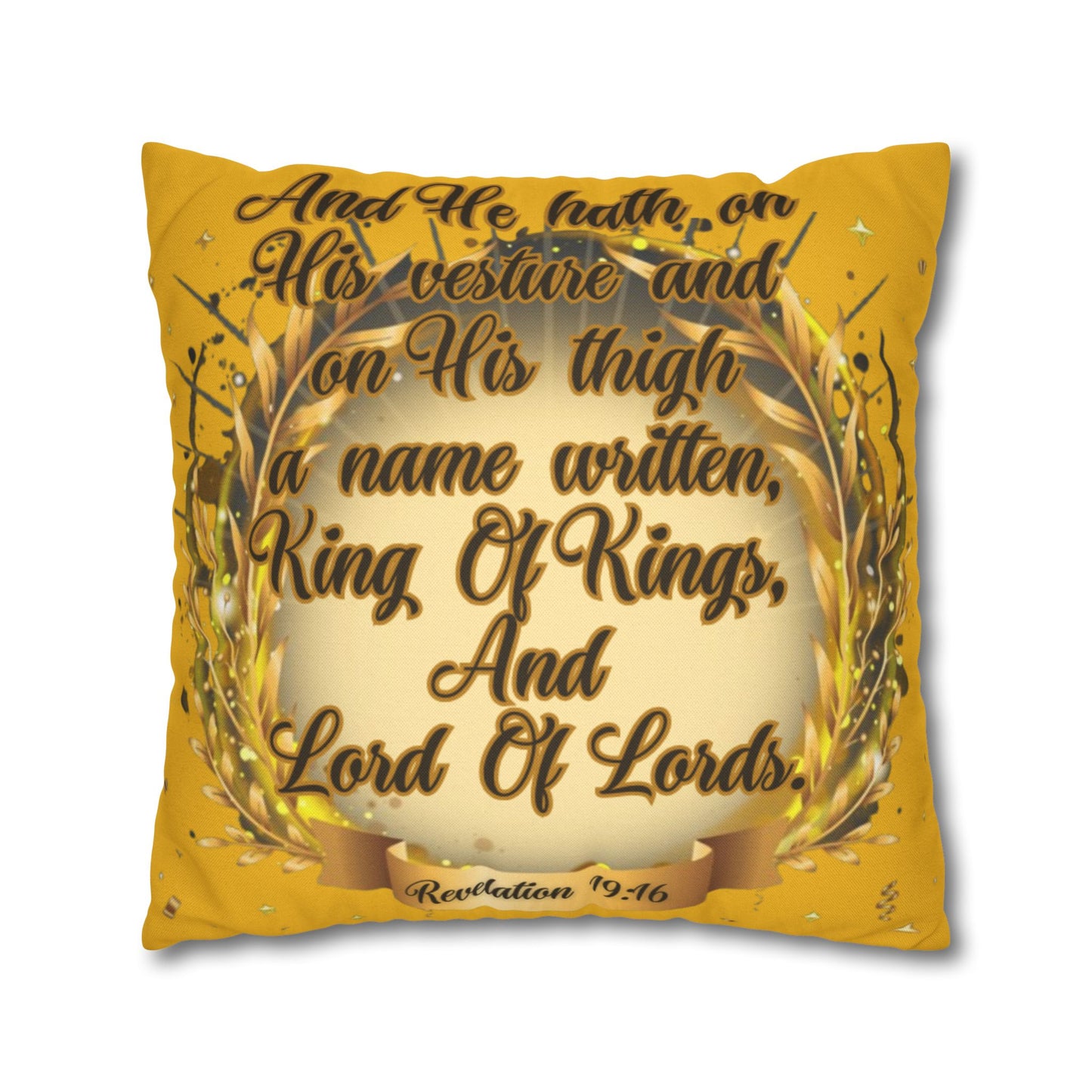 Spun Polyester Square Pillowcase - (King Of Kings)