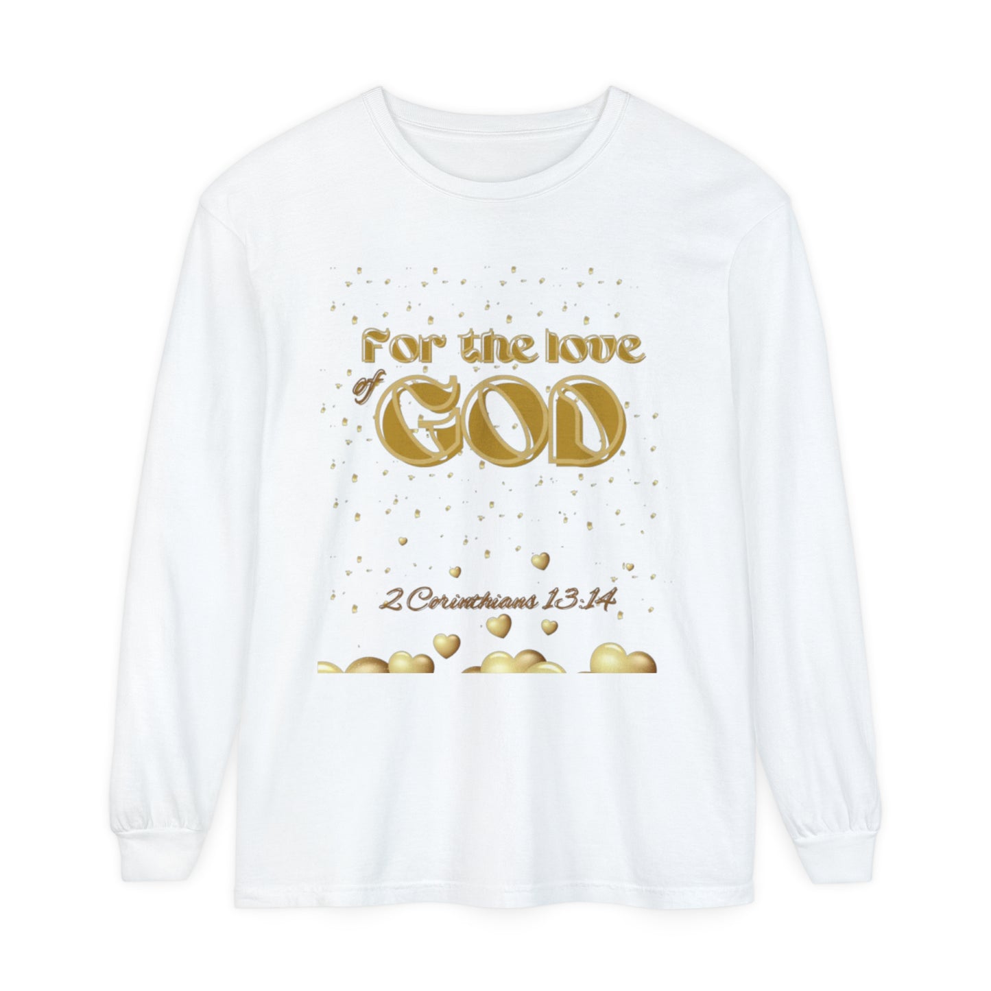 Unisex Garment-dyed Long Sleeve T-Shirt (Love)