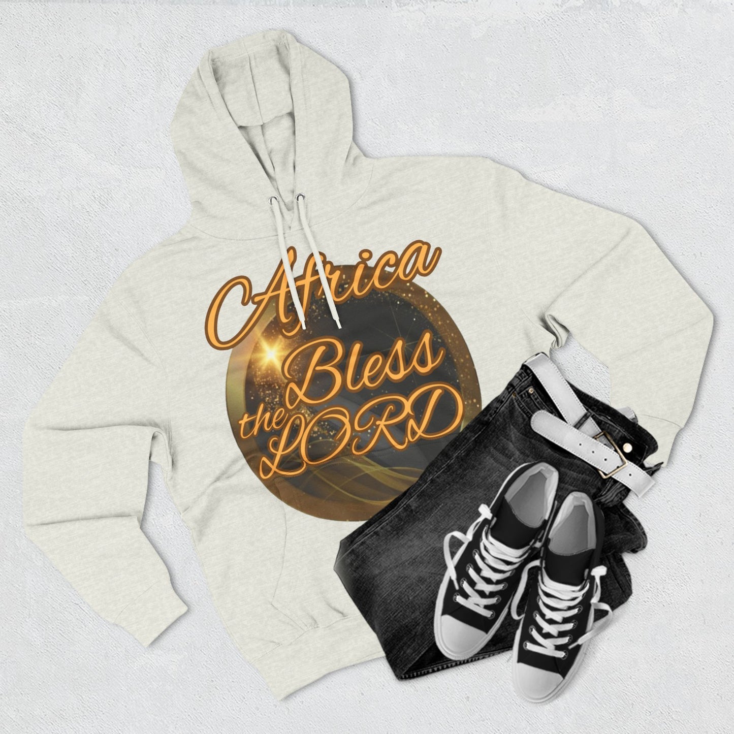 Three-Panel Fleece Hoodie (Africa-Blessed)