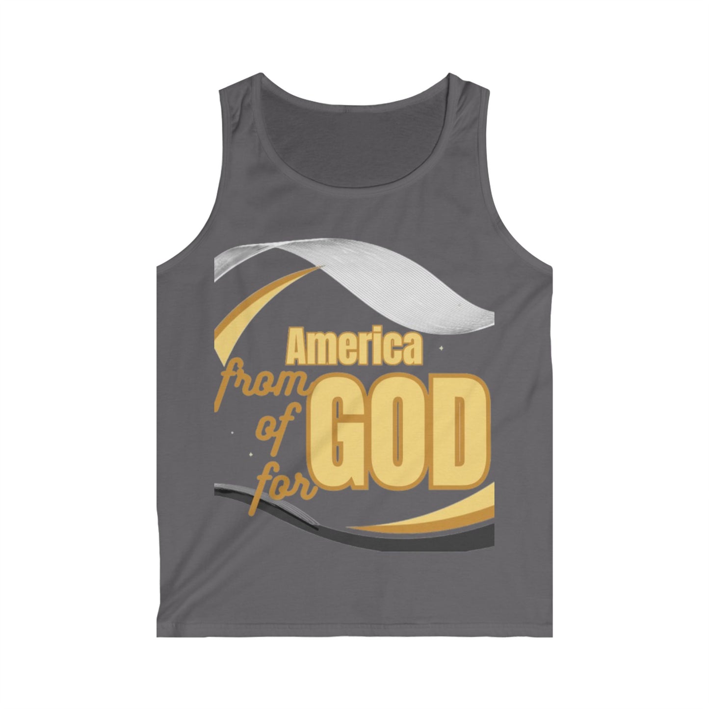 Men's Softstyle Tank Top (America-ForGod)