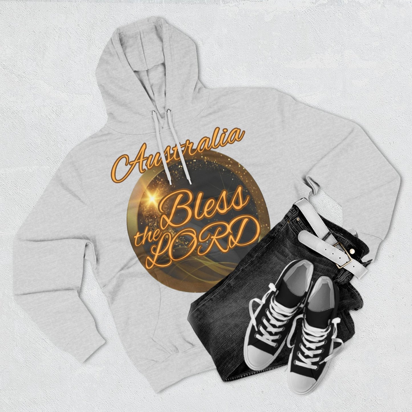 Three-Panel Fleece Hoodie (Australia-Blessed)