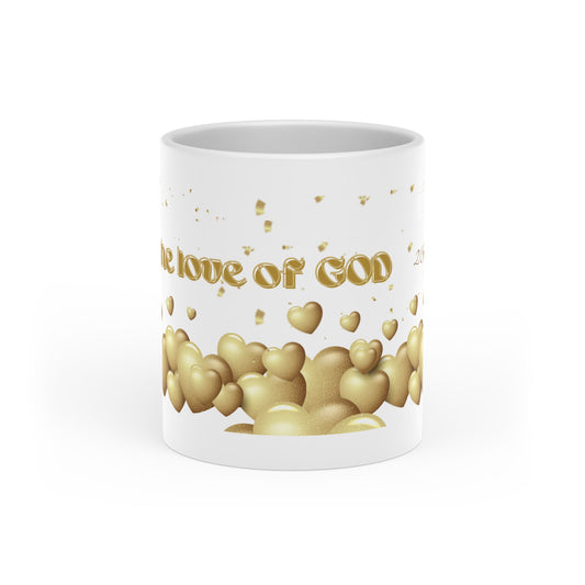 Heart-Shaped Mug - For the love of GOD - 2 Cor 13:14