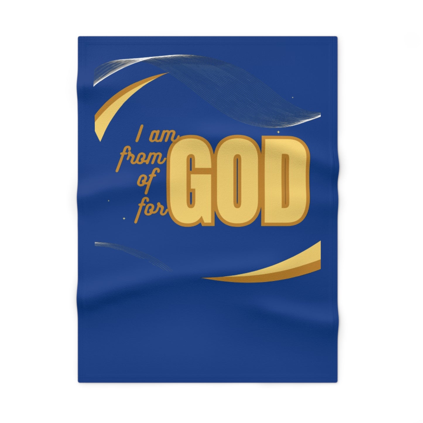 Soft Fleece Baby Blanket - Dark Blues (From God)