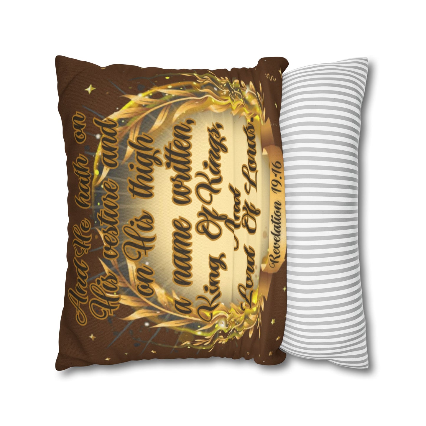 Spun Polyester Square Pillowcase - (King Of Kings)