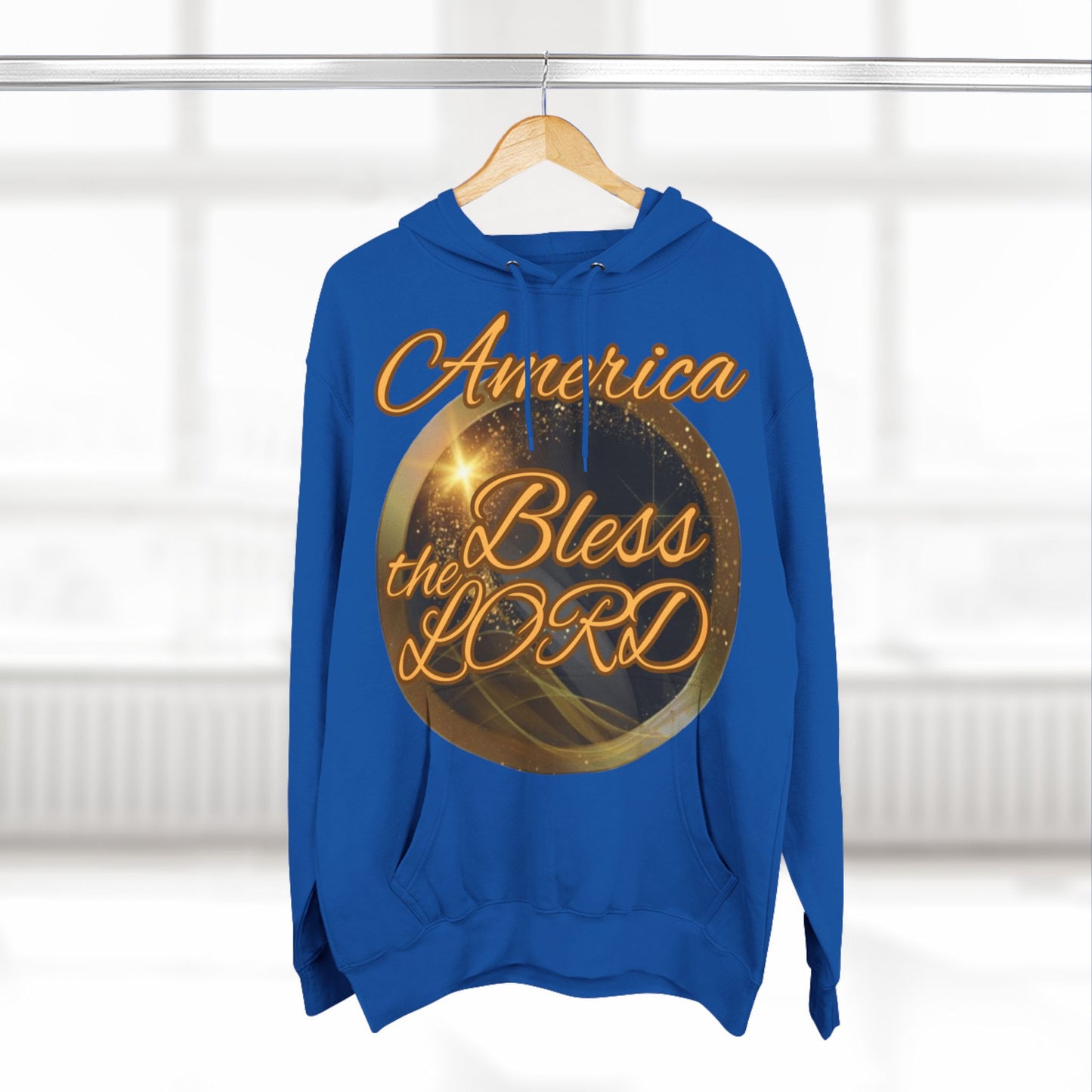 Three-Panel Fleece Hoodie (America-Blessed)