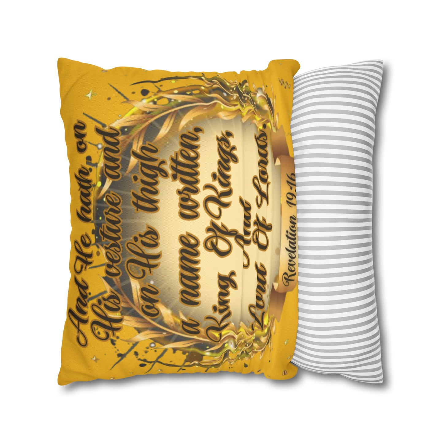 Spun Polyester Square Pillowcase - (King Of Kings)