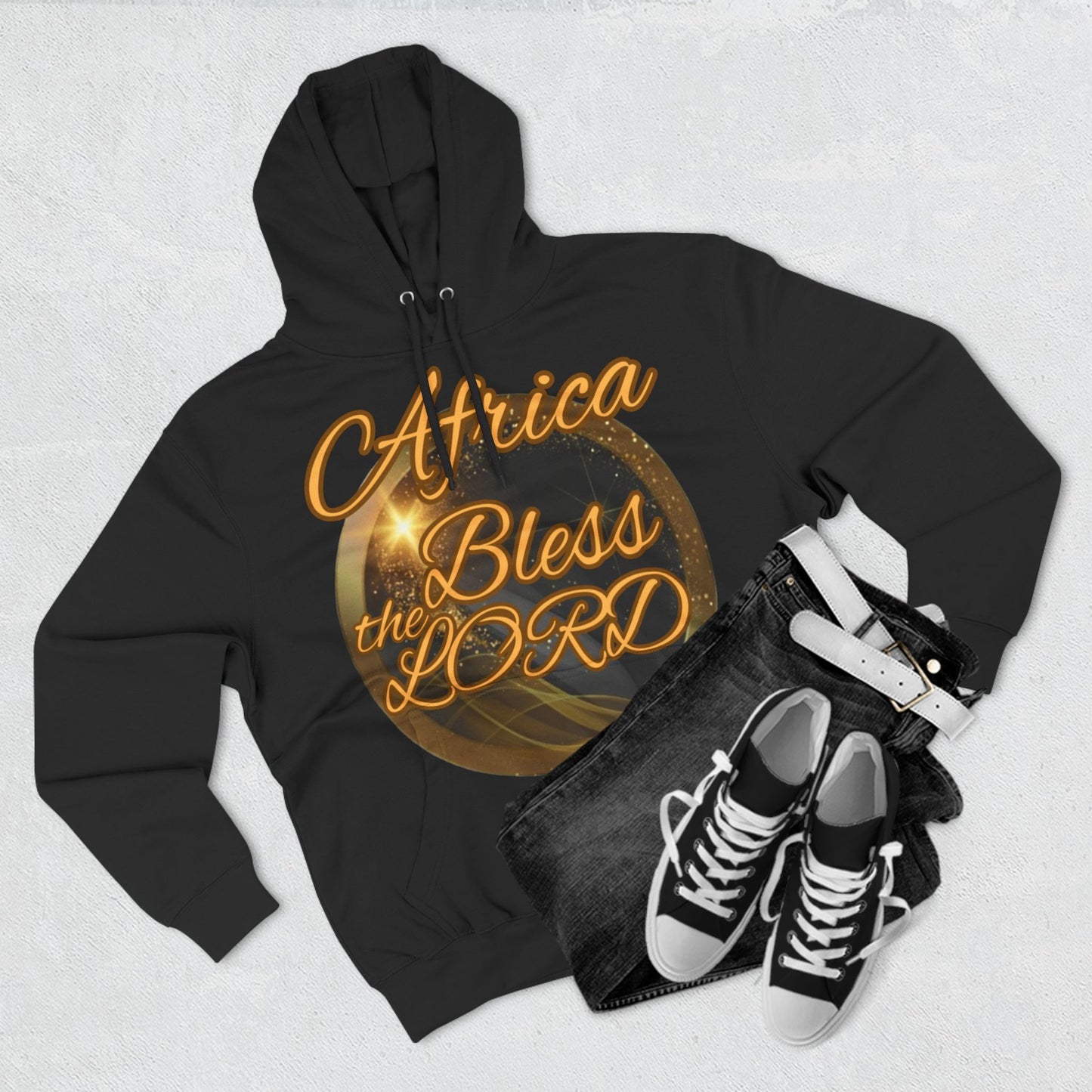 Three-Panel Fleece Hoodie (Africa-Blessed)