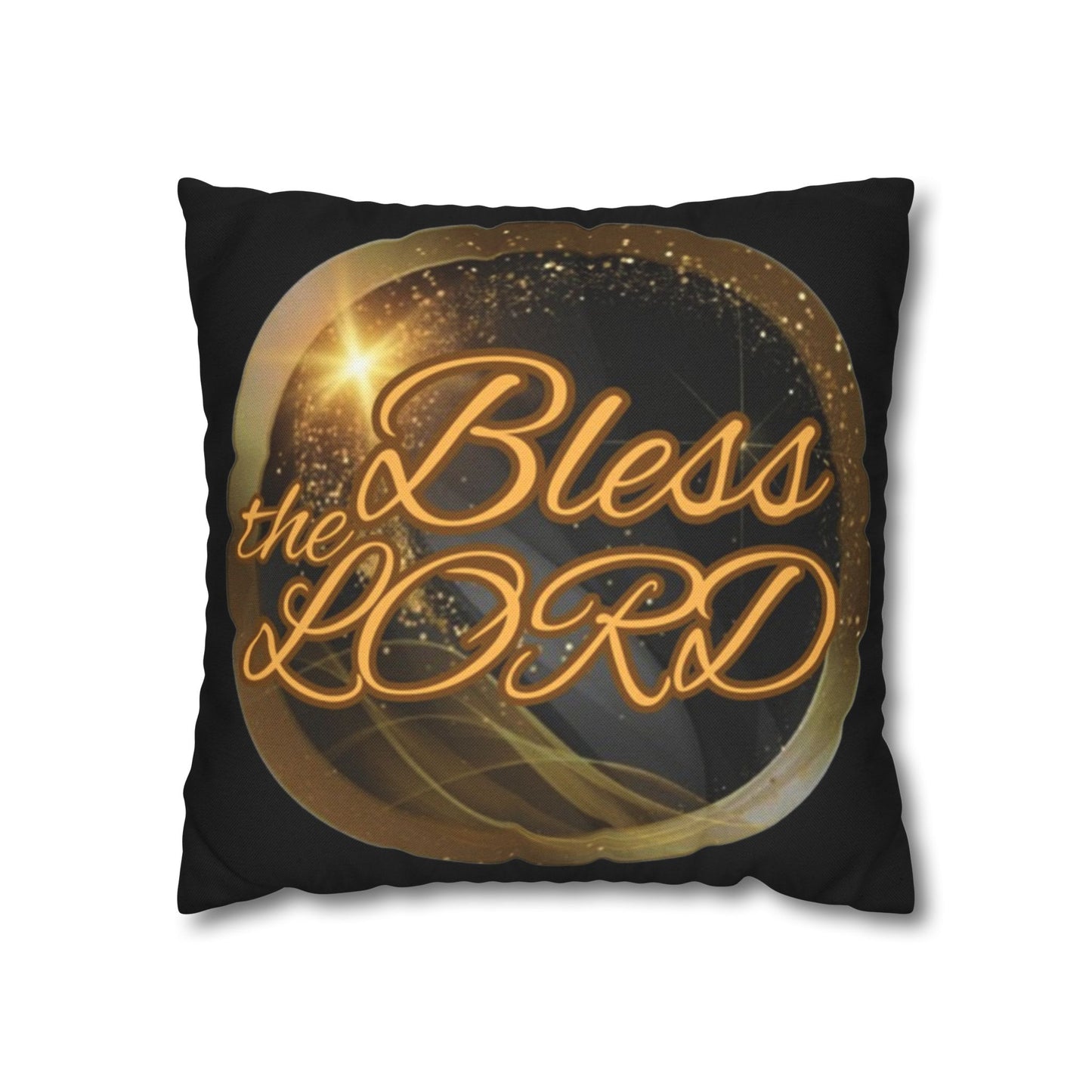 Spun Polyester Square Pillowcase - Blessed