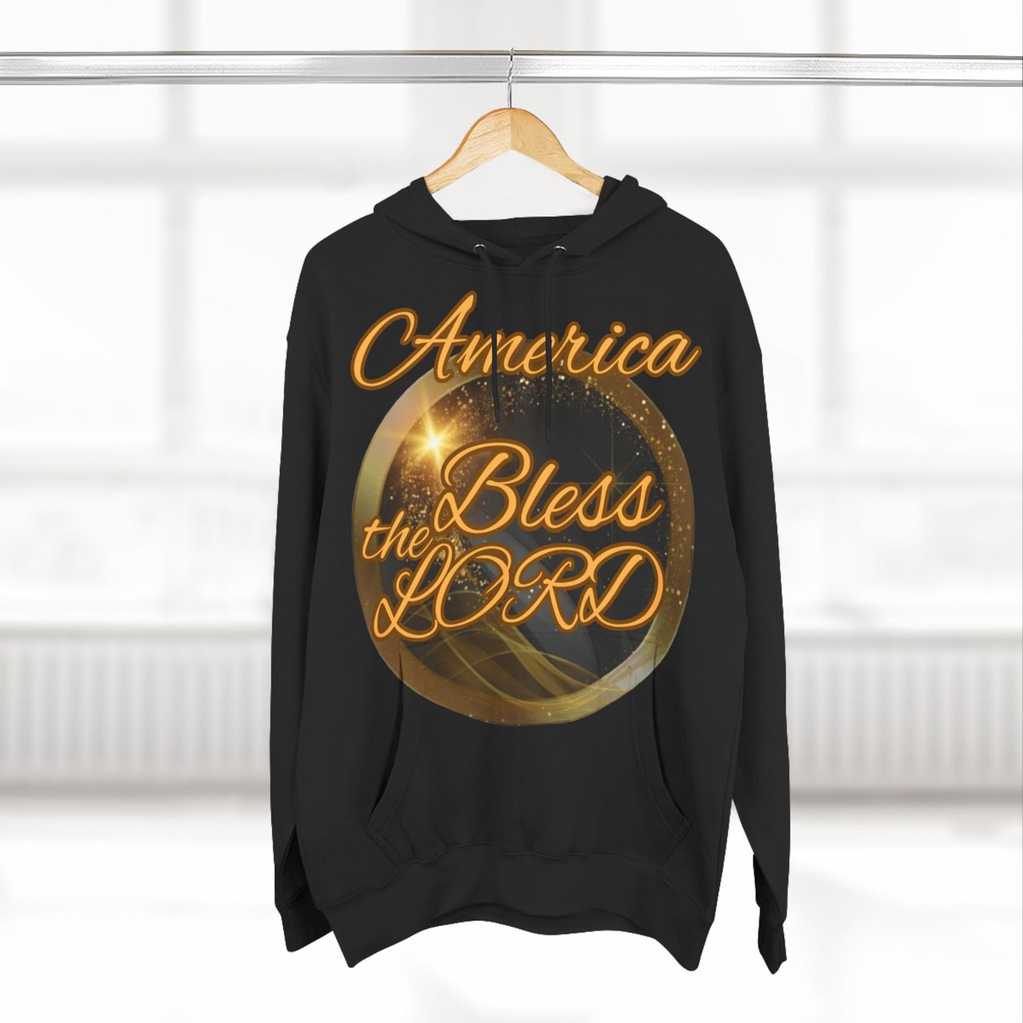 Three-Panel Fleece Hoodie (America-Blessed)