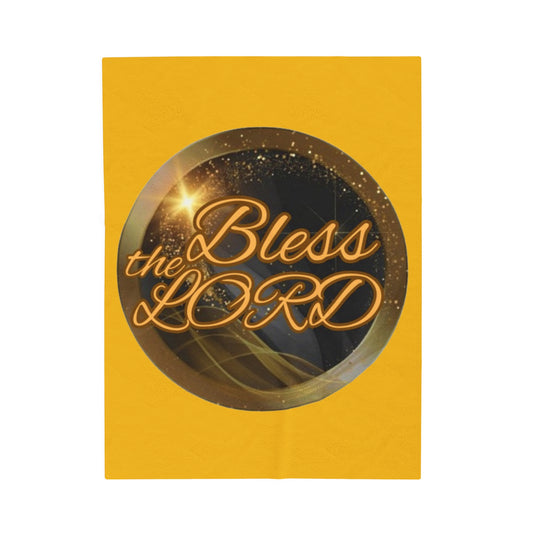 Velveteen Plush Blanket - Blessed - Bright