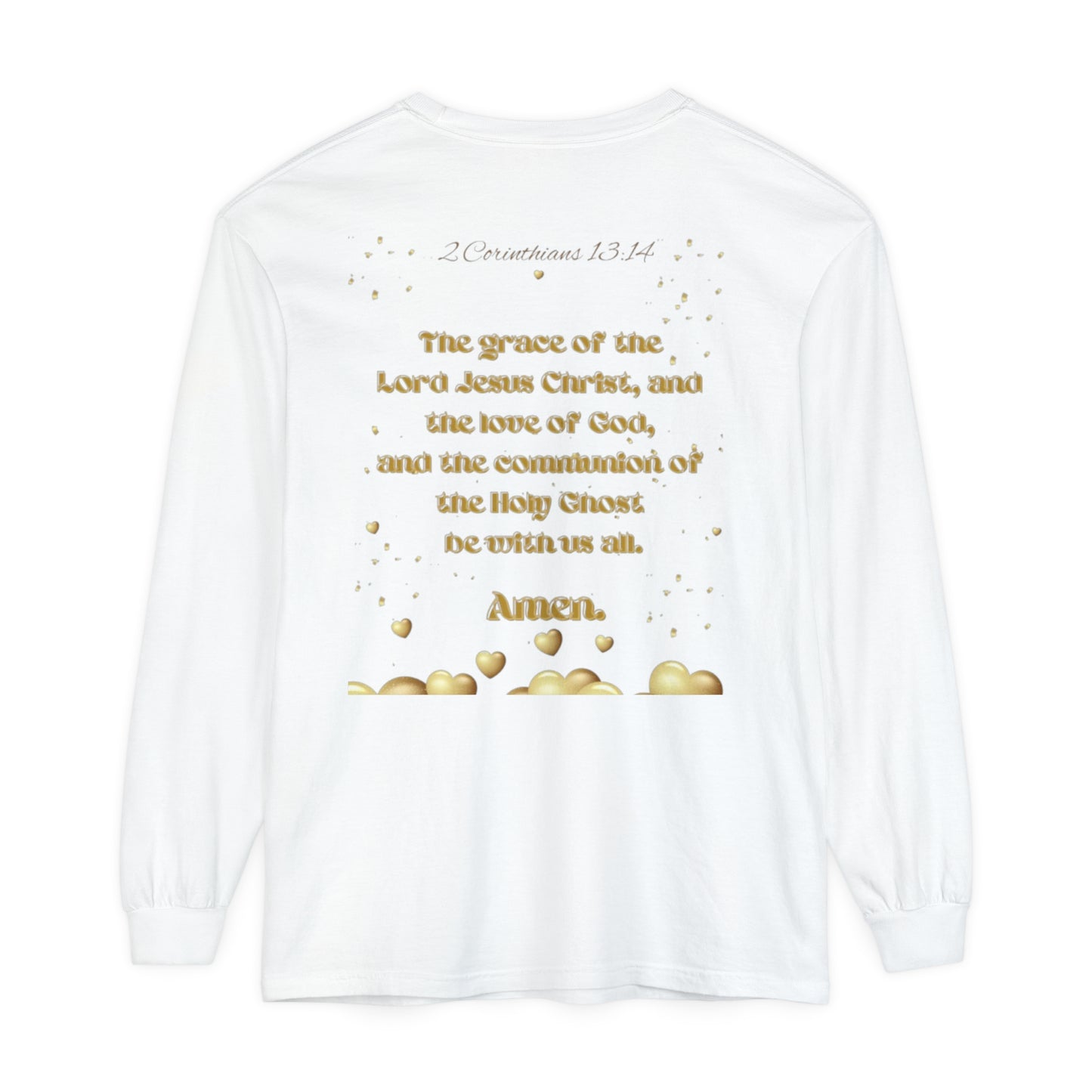 Unisex Garment-dyed Long Sleeve T-Shirt (Love)
