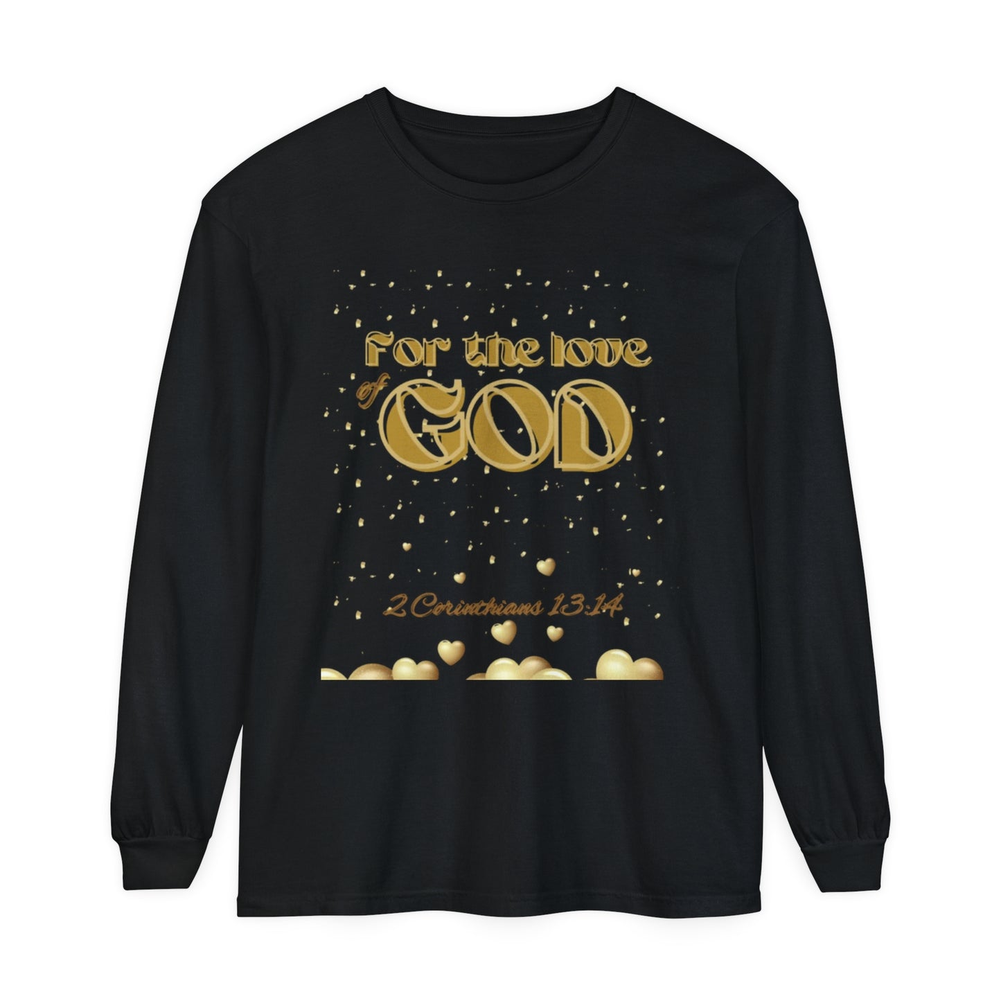 Unisex Garment-dyed Long Sleeve T-Shirt (Love)