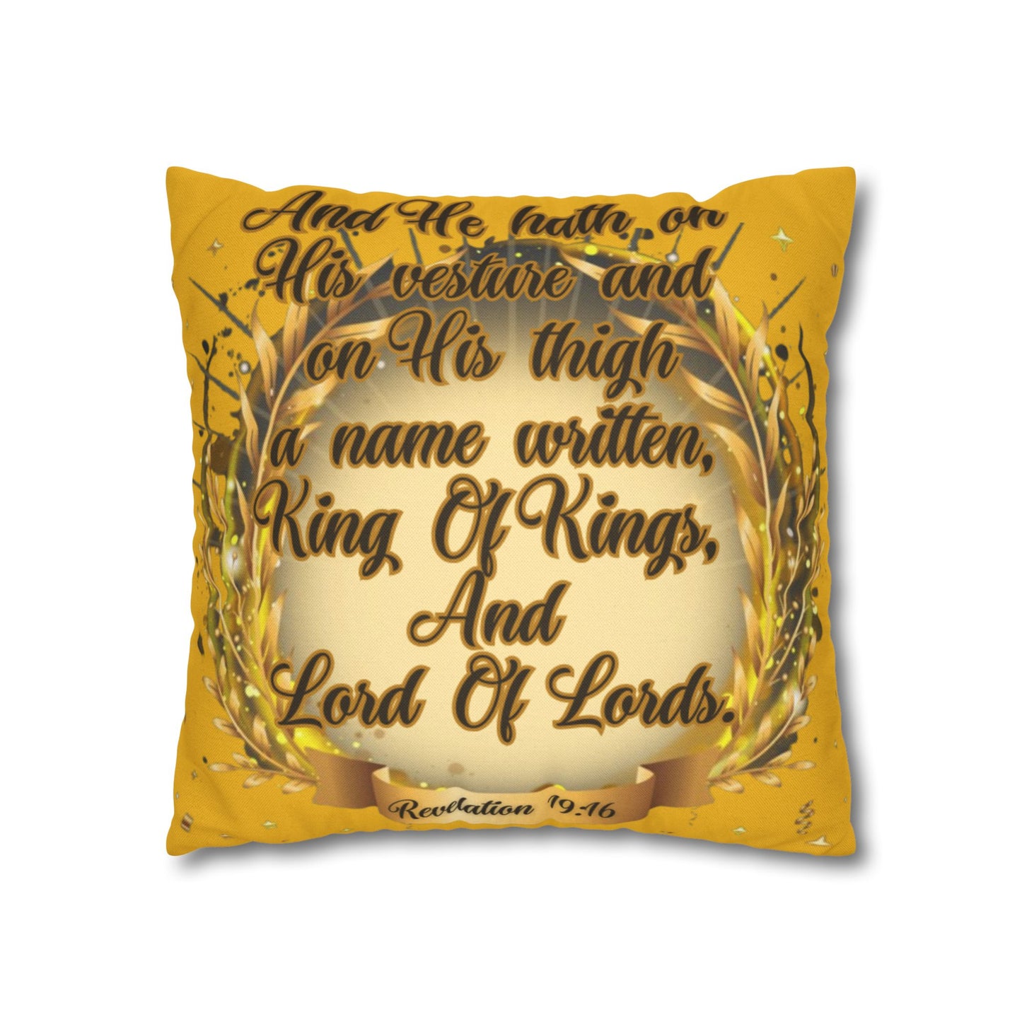 Spun Polyester Square Pillowcase - (King Of Kings)