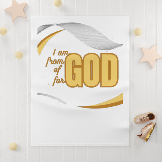 Soft Fleece Baby Blanket - White (From God)